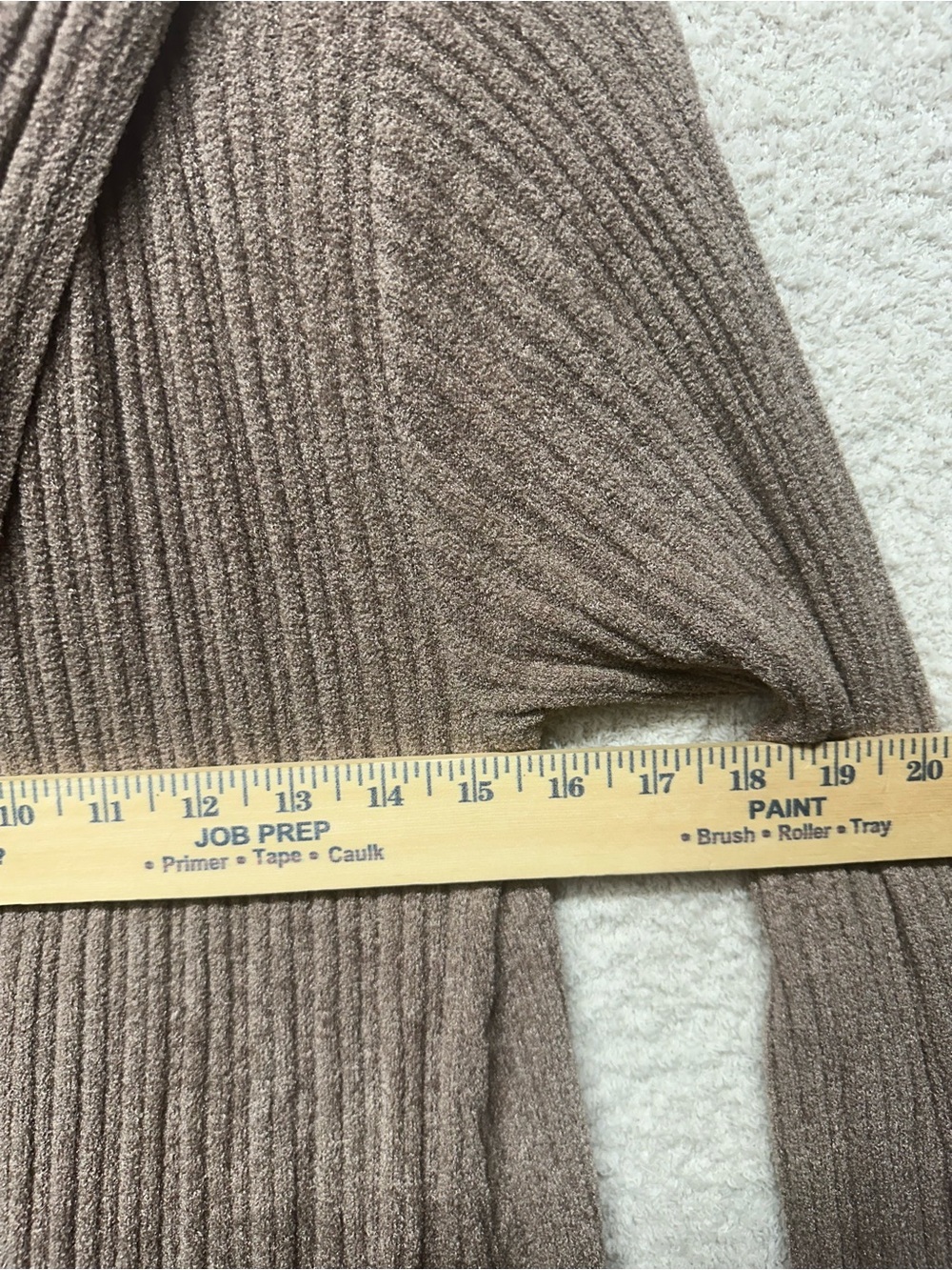 Barefoot Dreams CozyChic Ultra Lite Ribbed Hooded Open Front Cardigan Taupe Smal - Picture 6 of 8